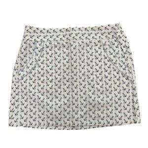 J. Crew Nautical Anchor Print Mini Skirt in White Size 8 Summer Resortwear